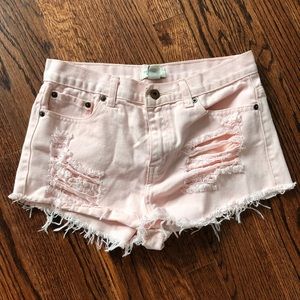 Forever 21 Pink Jean Shorts